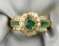 18kt Gold Emerald and Diamond Ring Cartier