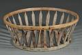 Painted Lappedseam and Staveconstructed Wood Basket