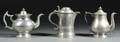 Pewter Flagon and Two Teapots