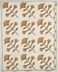 Pieced Cotton and Appliqued Floral Pattern Quilt