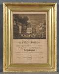 Framed Engraved City of Boston Fire Department Certificate of Service