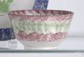 Red and green horizontal rainbow wastebowl