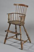 Windsor Combback High Chair with Carved Knuckle Arms