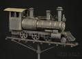 Blackpainted Sheet Iron Giltcopper and Brass Wire Locomotive Weather Vane
