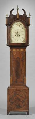 Federal Inlaid Mahogany Tall Case Clock