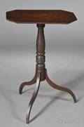 Federal Redstained Birch Tilttop Candlestand
