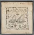 Printed Cotton 1899 International Yacht Race Handkerchief
