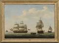 Francis Holman British 17671790 Royal Navy Squadron of the White Merchantman and Other Vessels in Coastal Waters