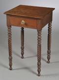 Late Federal Cherry Onedrawer Stand