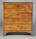 Chippendale Tiger Maple Chest of Drawers