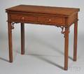 Chippendale Carved Cherry Card Table