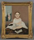 Attributed to Sturtevant Hamblen Maine and Massachusetts fl 18371856 Portrait of Ella Pettingell