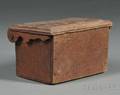 Early Redpainted Pine Box