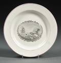 Transferdecorated War of 1812 Staffordshire Pottery Plate