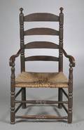 Brownpainted Slatback Armchair
