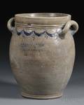 COMMERAWS STONEWARE Crock with Incised Cobalt Decoration