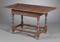 Maple and Pine Tavern Table with Drawer