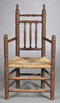 Turned Oak Carvertype Armchair