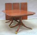 Georgianstyle Inlaid Mahogany and Mahogany Veneer Doublepedestal Dining Table