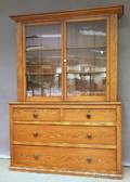 Country Glazed Pine Stepback Cupboard