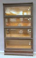 Brownstained GlobeWernicke Oak Fourstack Barristers Bookcase