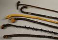 Six Assorted Root and Wood Walking Sticks and Canes