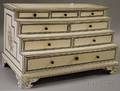 AngloIndian Inlaid and Etched Ivory Veneer Fourtier EightDrawer Cabinet