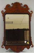 Chippendale Mahogany Veneer Mirror