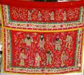Chinese Silk Embroidered Textile with Metal Buttons