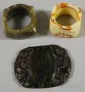 Three Asian Carved Jade and Hardstone Articles