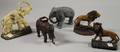 Five Painted Cast Iron Animal Figural Doorstops