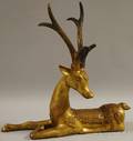 Bronze Figure of a Recumbent Deer