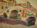 Robert Hallowell American 18861939 Ponte Tre Archi Venice