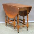 William  Marystyle Tiger Maple Dropleaf Gateleg Table