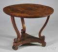 Classical Circular Mahogany and Mahogany Veneer Center Table