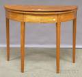 Federal Inlaid Mahogany Demilune Card Table