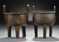 Two Bronze Ding