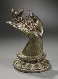 Bronze Hand on Doublelotus Base