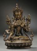 Gilt bronze Bodhisattva