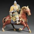 Cloisonne Horse and Warrior with Sword