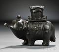 Elephant form Bronze Censer