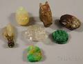 Seven Asian Carved Stone Figural Items