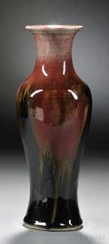 Oxblood and Green Glazed Vase