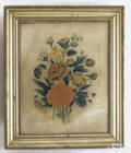 Watercolor on velvet theorem mid 19th c