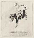 Henry Ziegler American b 1889 Bronco Busting