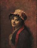 Gustave Claude tienne Courtois French 18531924 Portrait of a Woman in a Ruffled Cap