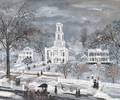 Maxwell Mays American 19182009 Historic New England Town View in Snow