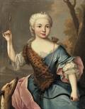 French School 18th19th Century Portrait of a Gentlewoman as Diana Goddess of the Hunt