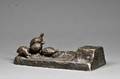 Friedrich Gornik Austrian 18951925 Four Game Birds  An Inkwell