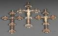 Three Italian Micromosaic Crosses